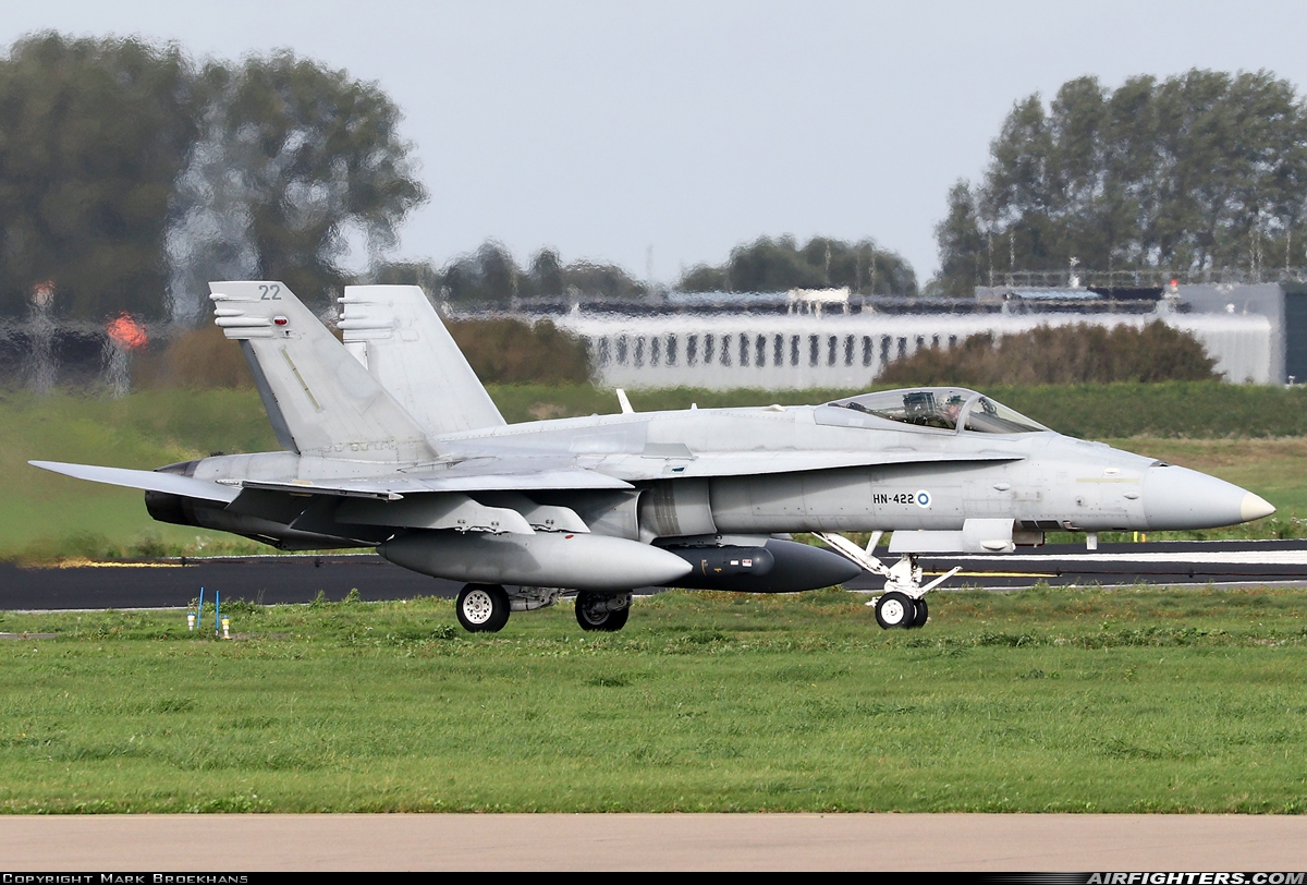 Finland - Air Force McDonnell Douglas F/A-18C Hornet HN-422 at Leeuwarden (LWR / EHLW), Netherlands