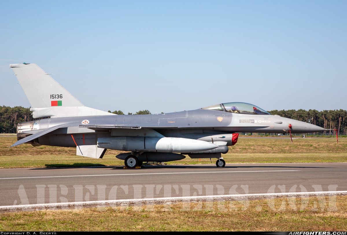 Portugal - Air Force General Dynamics F-16AM Fighting Falcon 15136 at Kleine Brogel (EBBL), Belgium