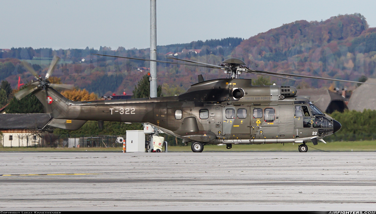 Switzerland - Air Force Aerospatiale AS-332M1 Super Puma T-322 at Salzburg - W.A. Mozart (Maxglan) (SZG / LOWS), Austria