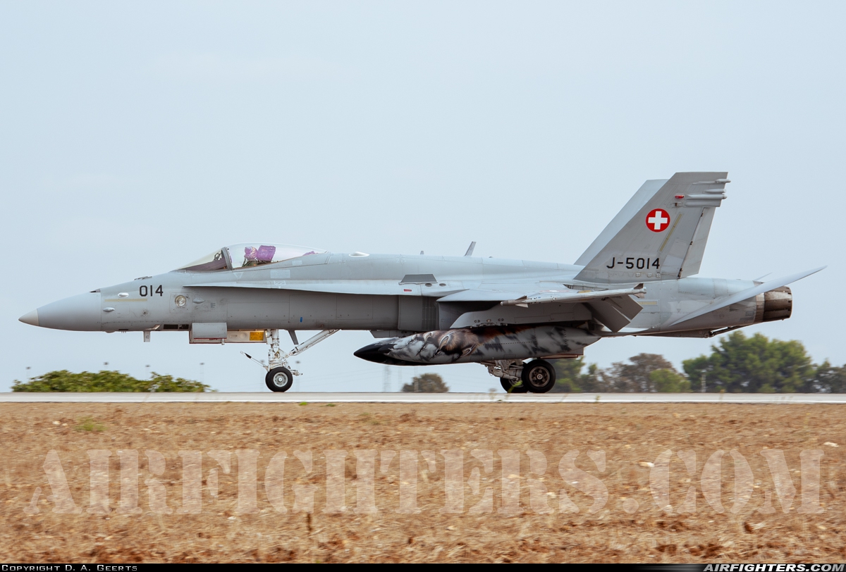 Switzerland - Air Force McDonnell Douglas F/A-18C Hornet J-5014 at Gioia del Colle-Bari (LIBV), Italy