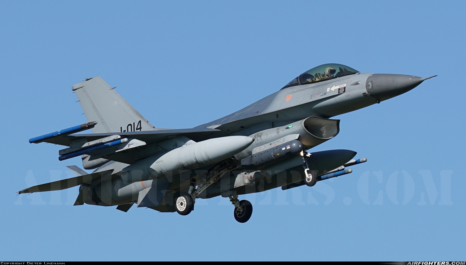 Netherlands - Air Force General Dynamics F-16AM Fighting Falcon J-014 at Leeuwarden (LWR / EHLW), Netherlands