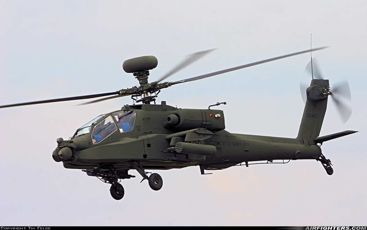 USA - Army McDonnell Douglas AH-64D Apache Longbow 05-5483 at Farnborough (FAB / EGLF), UK
