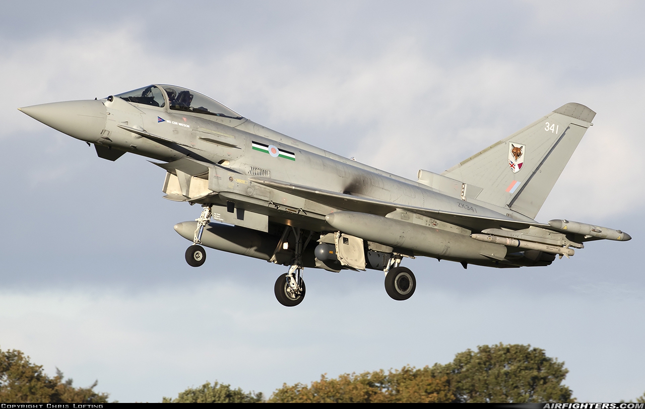UK - Air Force Eurofighter Typhoon FGR4 ZK341 at Coningsby (EGXC), UK