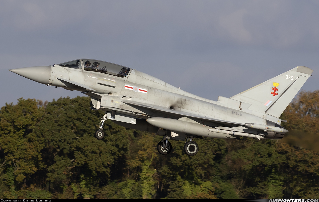 UK - Air Force Eurofighter Typhoon T3 ZK379 at Coningsby (EGXC), UK