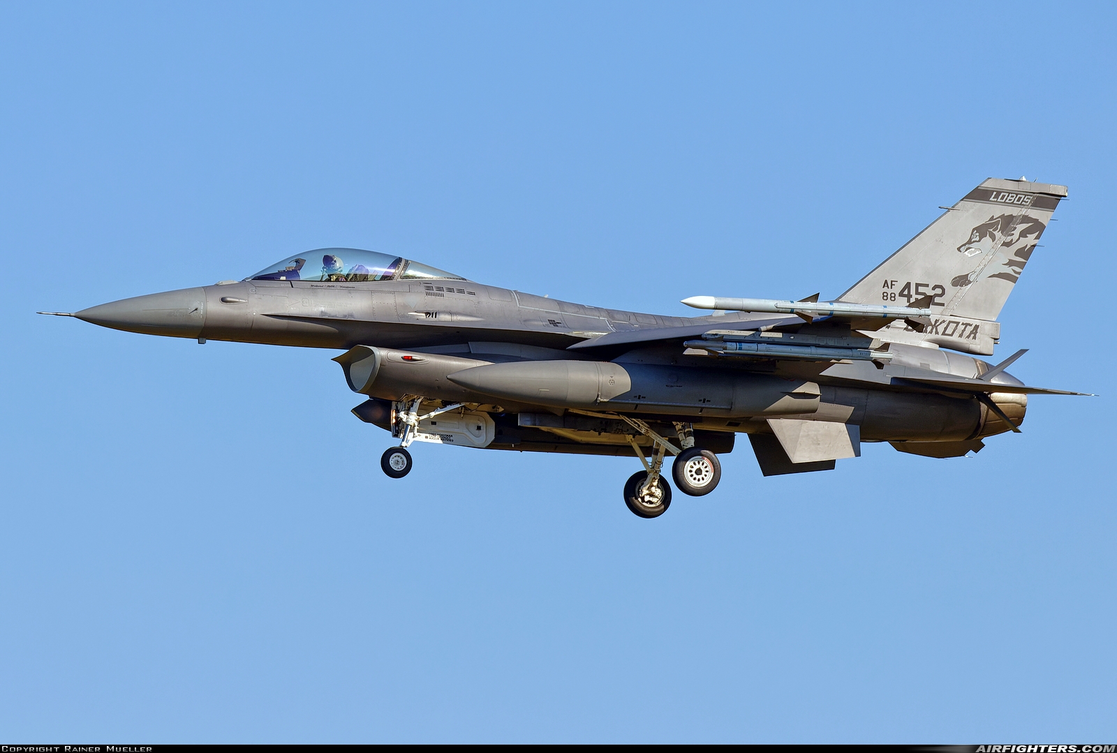 USA - Air Force General Dynamics F-16C Fighting Falcon 88-0452 at Schleswig (- Jagel) (WBG / ETNS), Germany