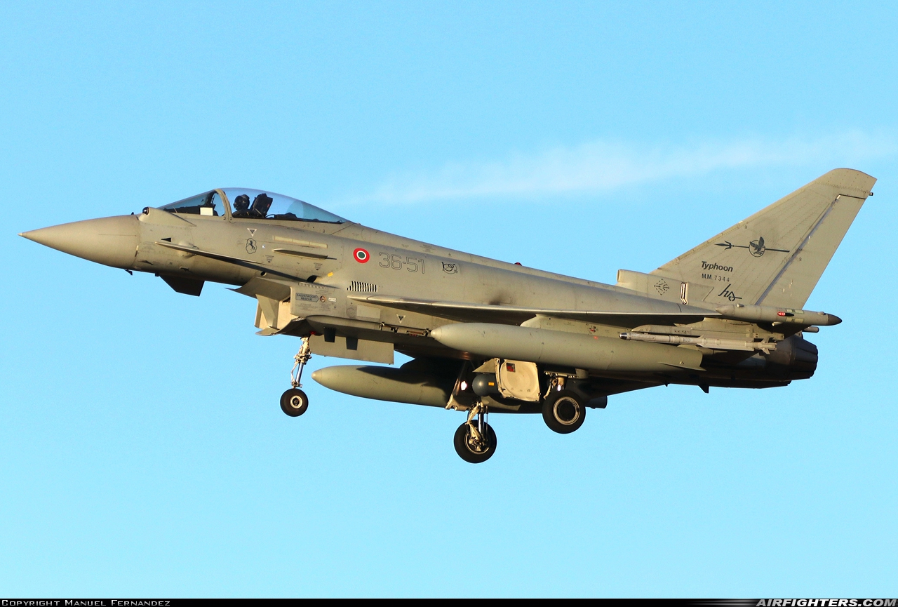Italy - Air Force Eurofighter F-2000A Typhoon (EF-2000S) MM7344 at Albacete (- Los Llanos) (LEAB), Spain
