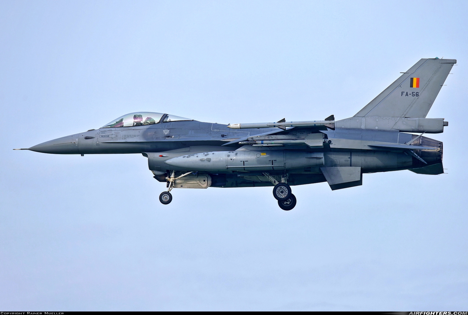 Belgium - Air Force General Dynamics F-16A Fighting Falcon FA-56 at Leeuwarden (LWR / EHLW), Netherlands