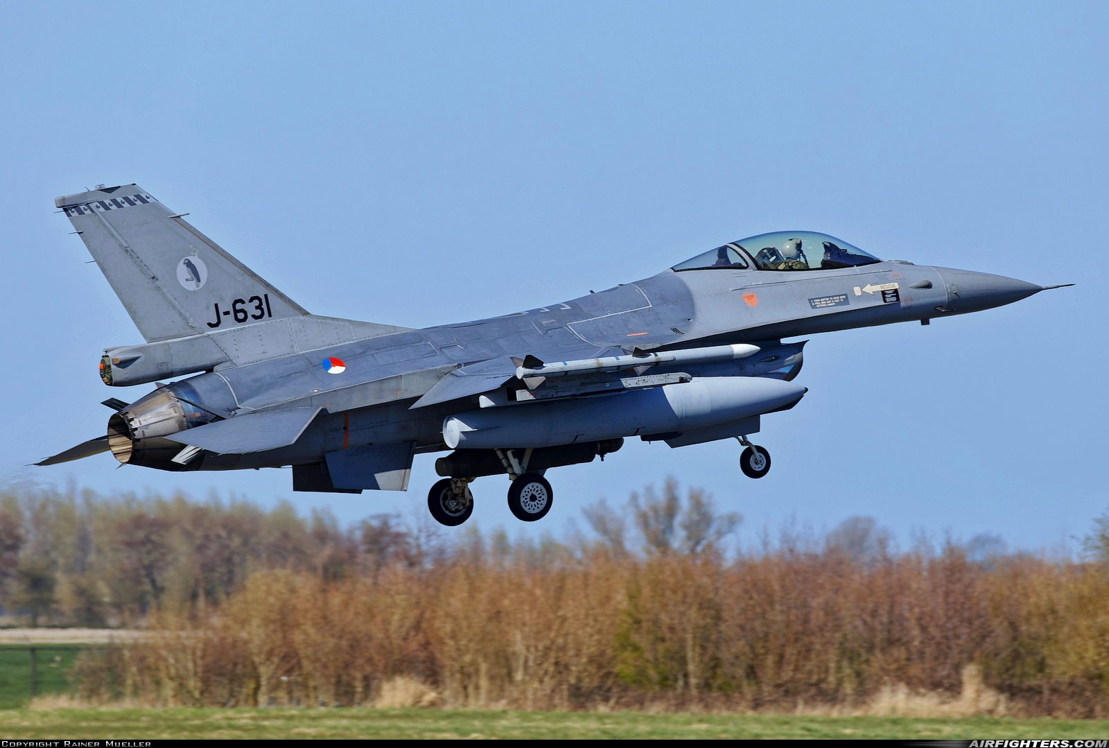 Netherlands - Air Force General Dynamics F-16AM Fighting Falcon J-631 at Leeuwarden (LWR / EHLW), Netherlands