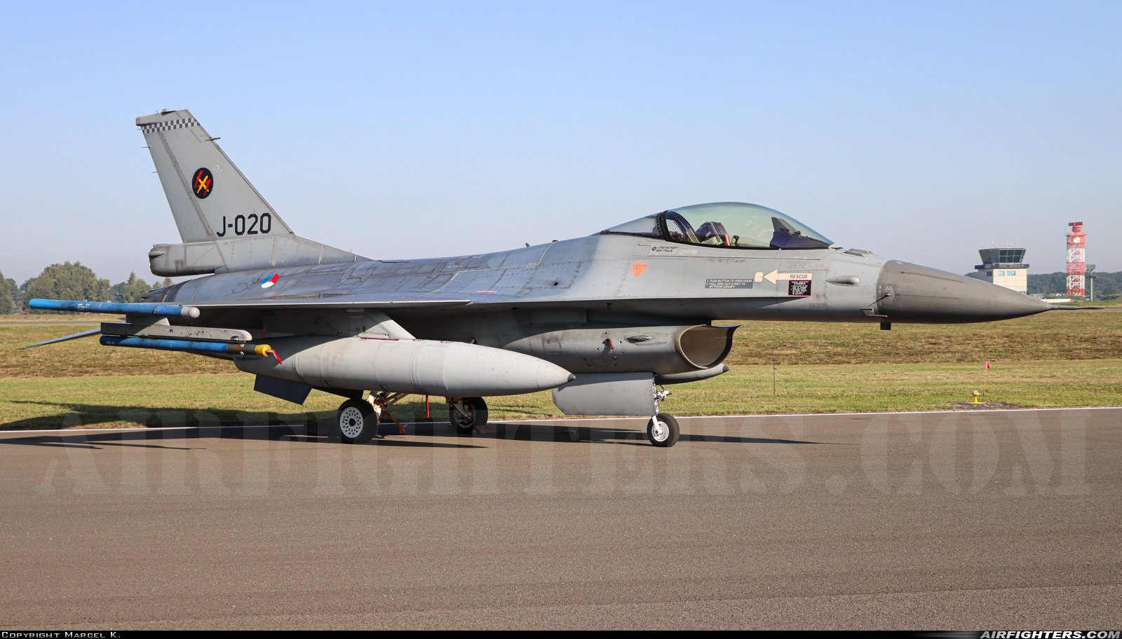 Netherlands - Air Force General Dynamics F-16AM Fighting Falcon J-020 at Kleine Brogel (EBBL), Belgium
