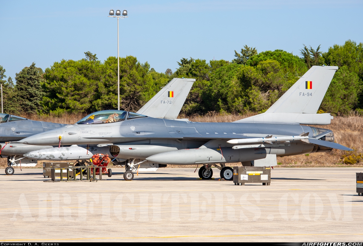 Belgium - Air Force General Dynamics F-16AM Fighting Falcon FA-94 at Gioia del Colle-Bari (LIBV), Italy