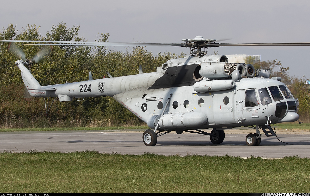 Croatia - Air Force Mil Mi-171Sh 224 at Off-Airport - Velika Gorica, Croatia