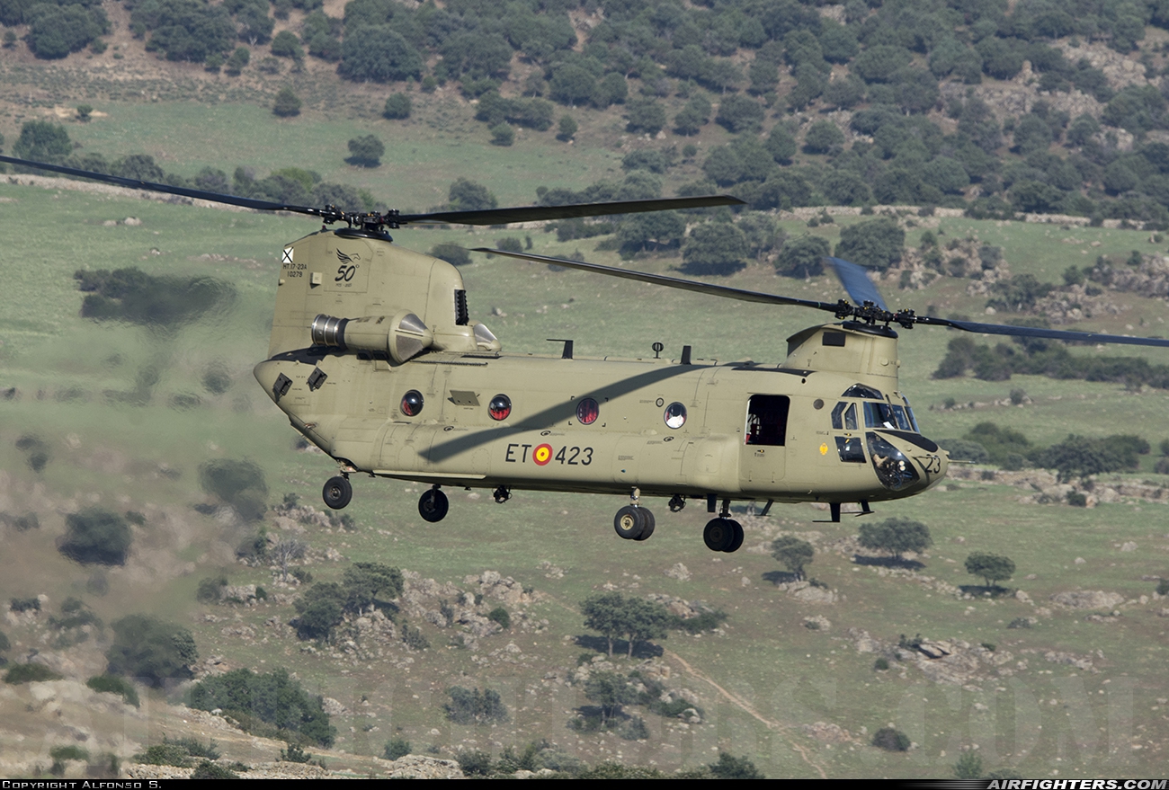 Spain - Army Boeing Vertol CH-47F Chinook HT.17-23A-10279 at Colmenar Viejo (LECV), Spain