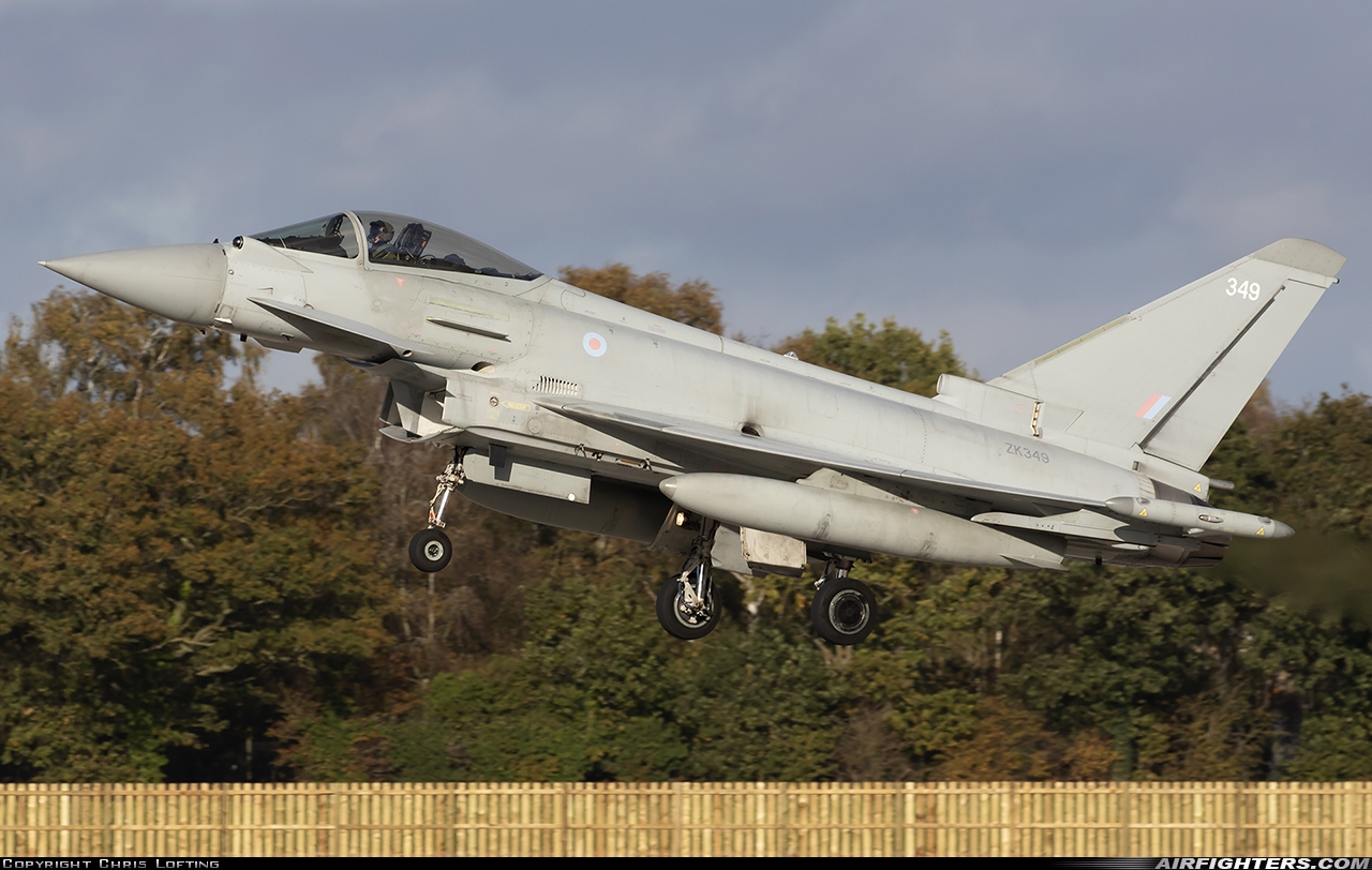 UK - Air Force Eurofighter Typhoon FGR4 ZK349 at Coningsby (EGXC), UK