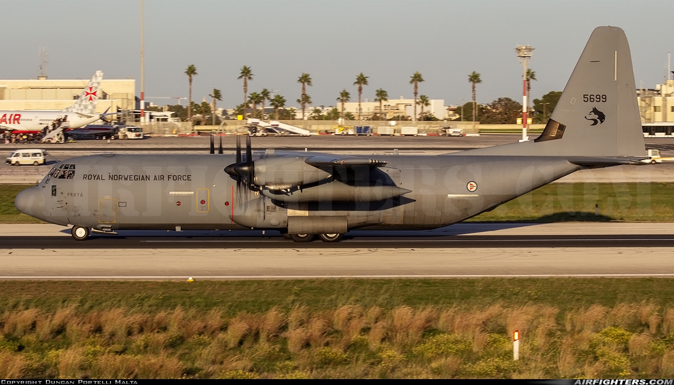 Norway - Air Force Lockheed Martin C-130J-30 Hercules (L-382) 5699 at Luqa - Malta International (MLA / LMML), Malta
