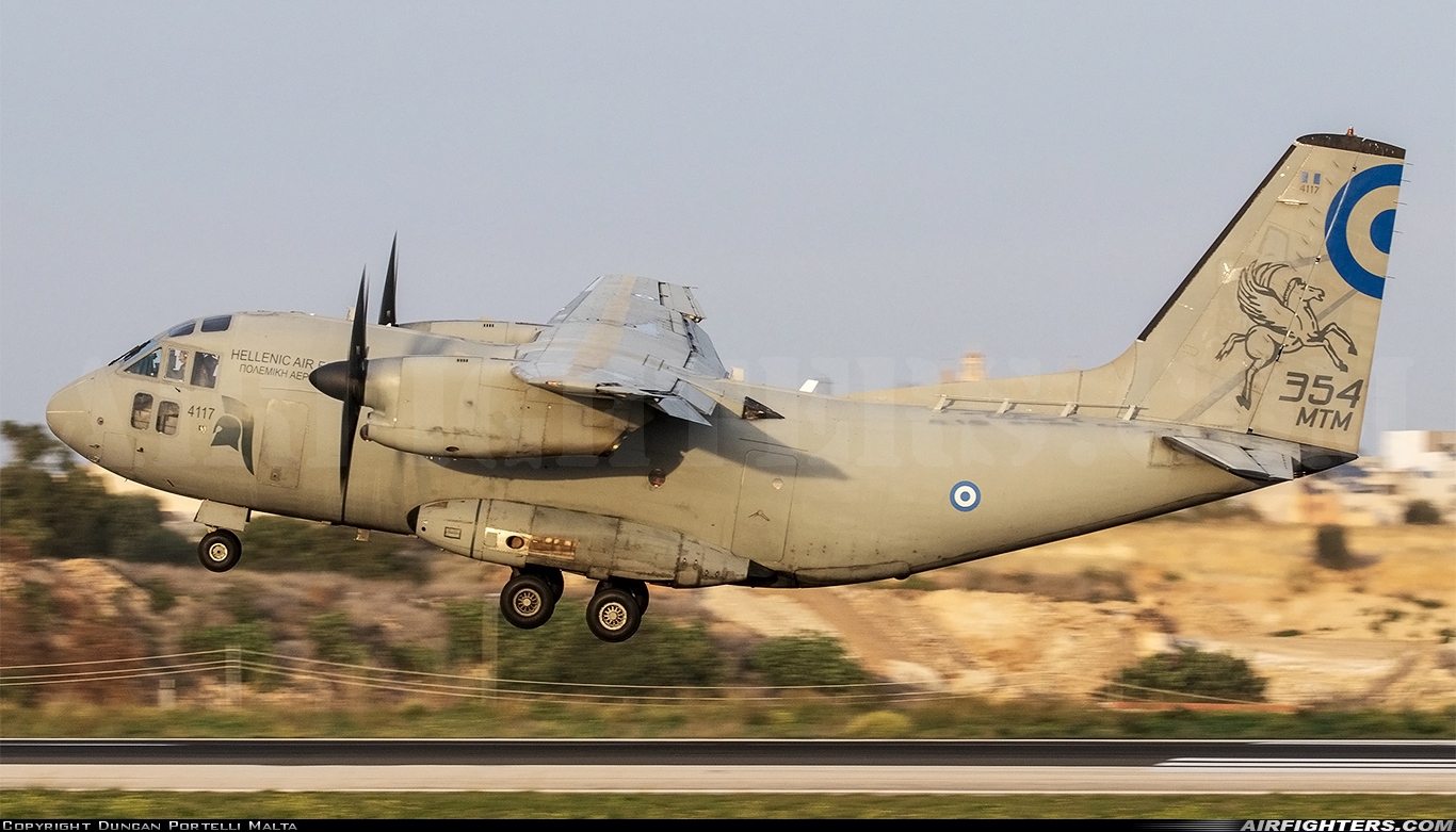 Greece - Air Force Alenia Aermacchi C-27J Spartan 4117 at Luqa - Malta International (MLA / LMML), Malta