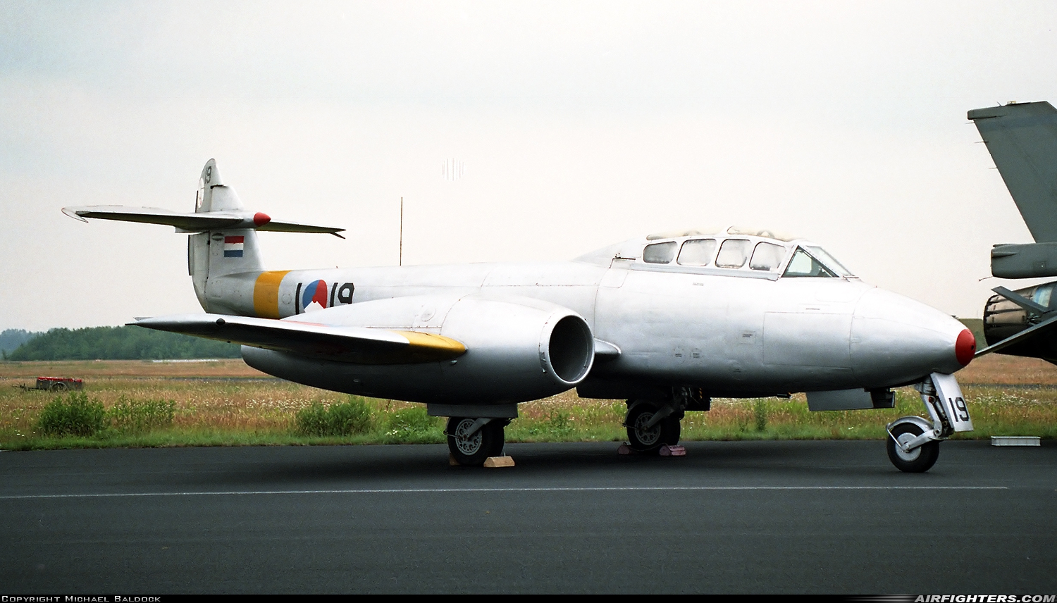 Netherlands - Air Force Gloster Meteor T.7 I-19 at Enschede - Twenthe (ENS / EHTW), Netherlands