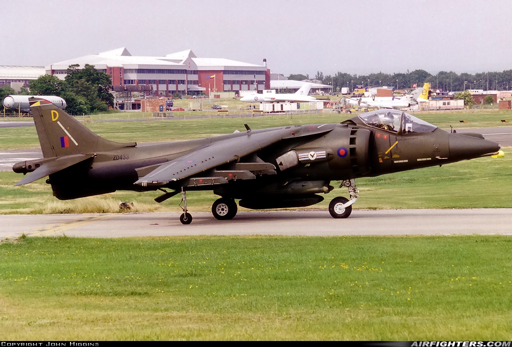 UK - Air Force British Aerospace Harrier GR.7 ZD433 at Woodford (EGCD), UK