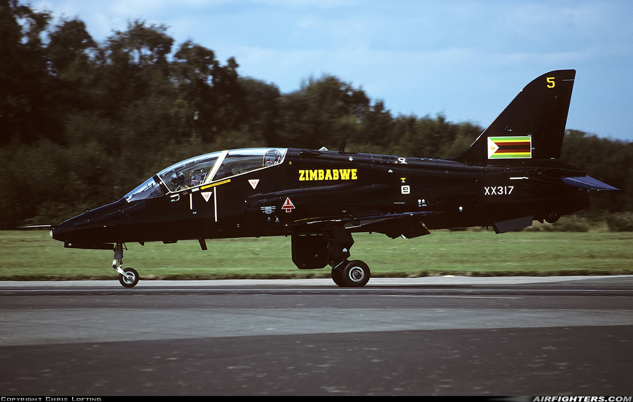 UK - Air Force British Aerospace Hawk T.1A XX317 at Farnborough (FAB / EGLF), UK