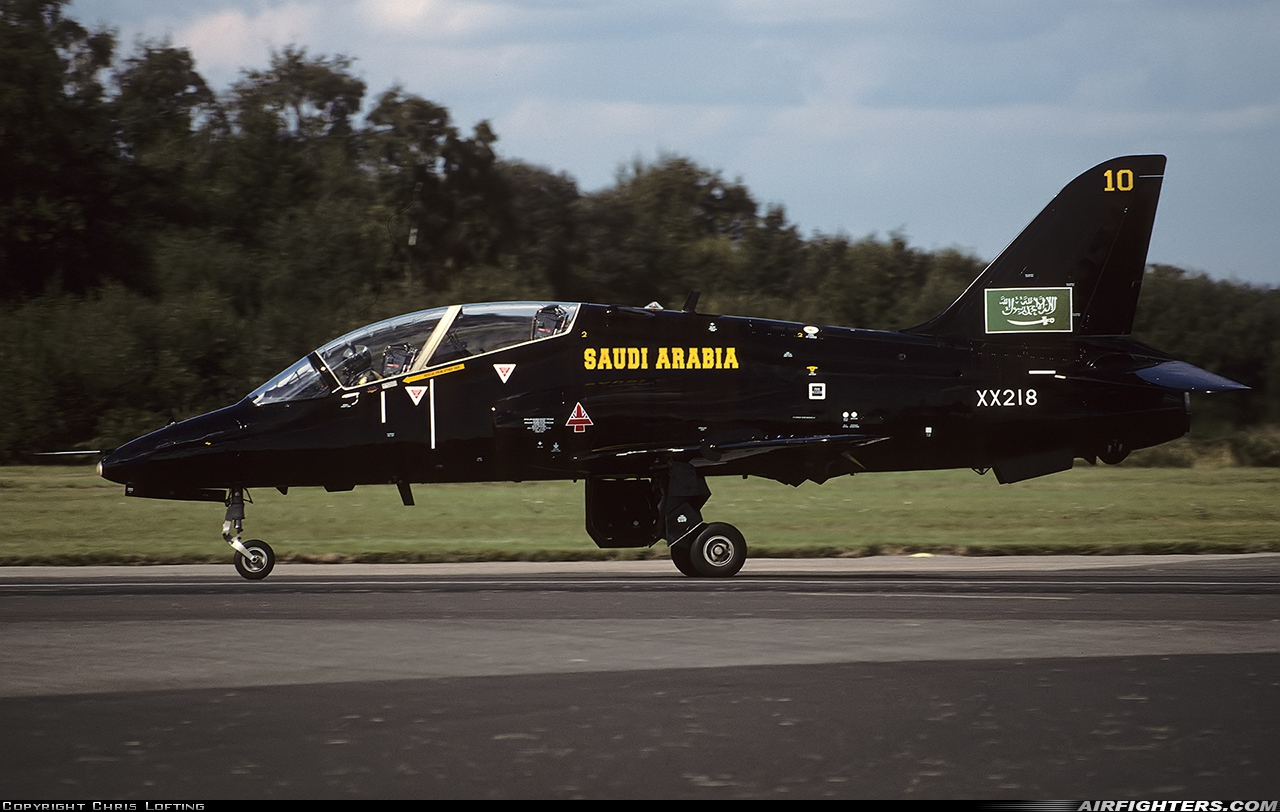 UK - Air Force British Aerospace Hawk T.1A XX218 at Farnborough (FAB / EGLF), UK