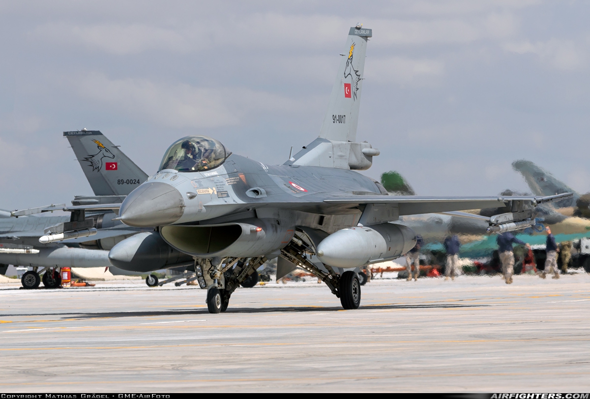 Türkiye - Air Force General Dynamics F-16C Fighting Falcon 91-0017 at Konya (KYA / LTAN), Türkiye