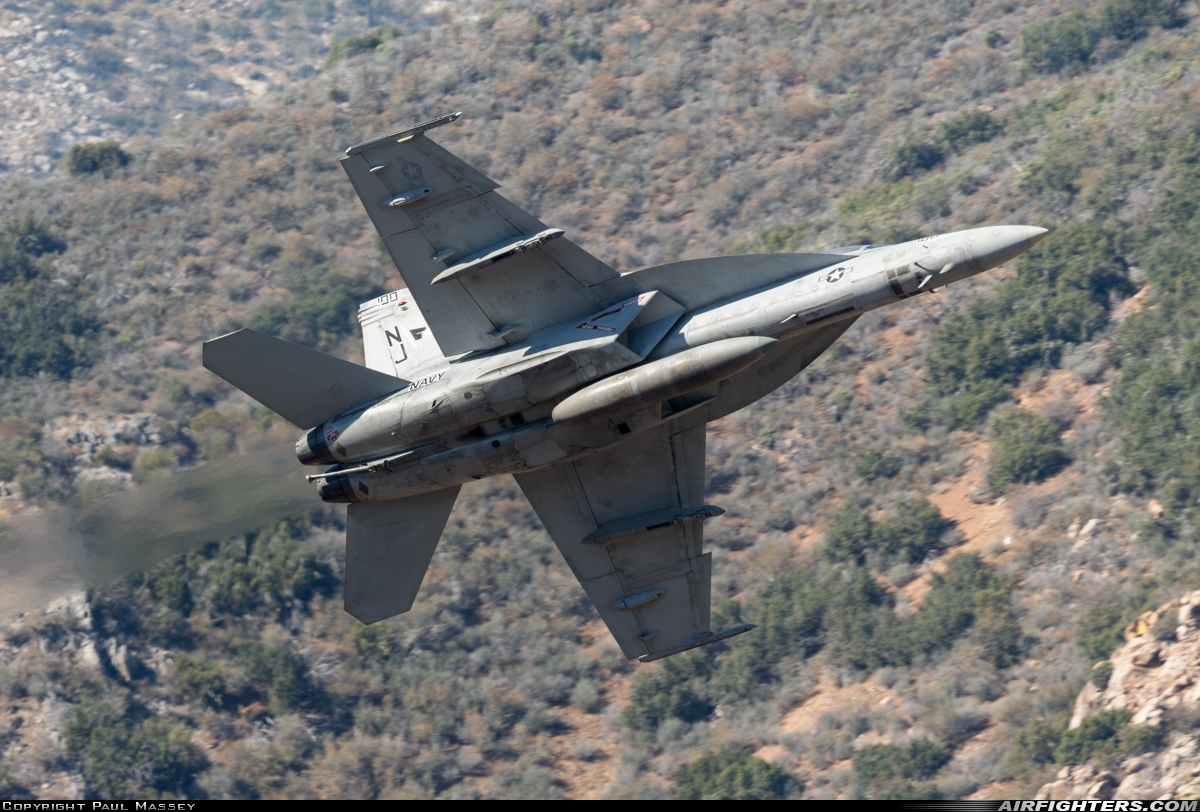 USA - Navy Boeing F/A-18F Super Hornet 165802 at Off-Airport - Kern River Valley, USA