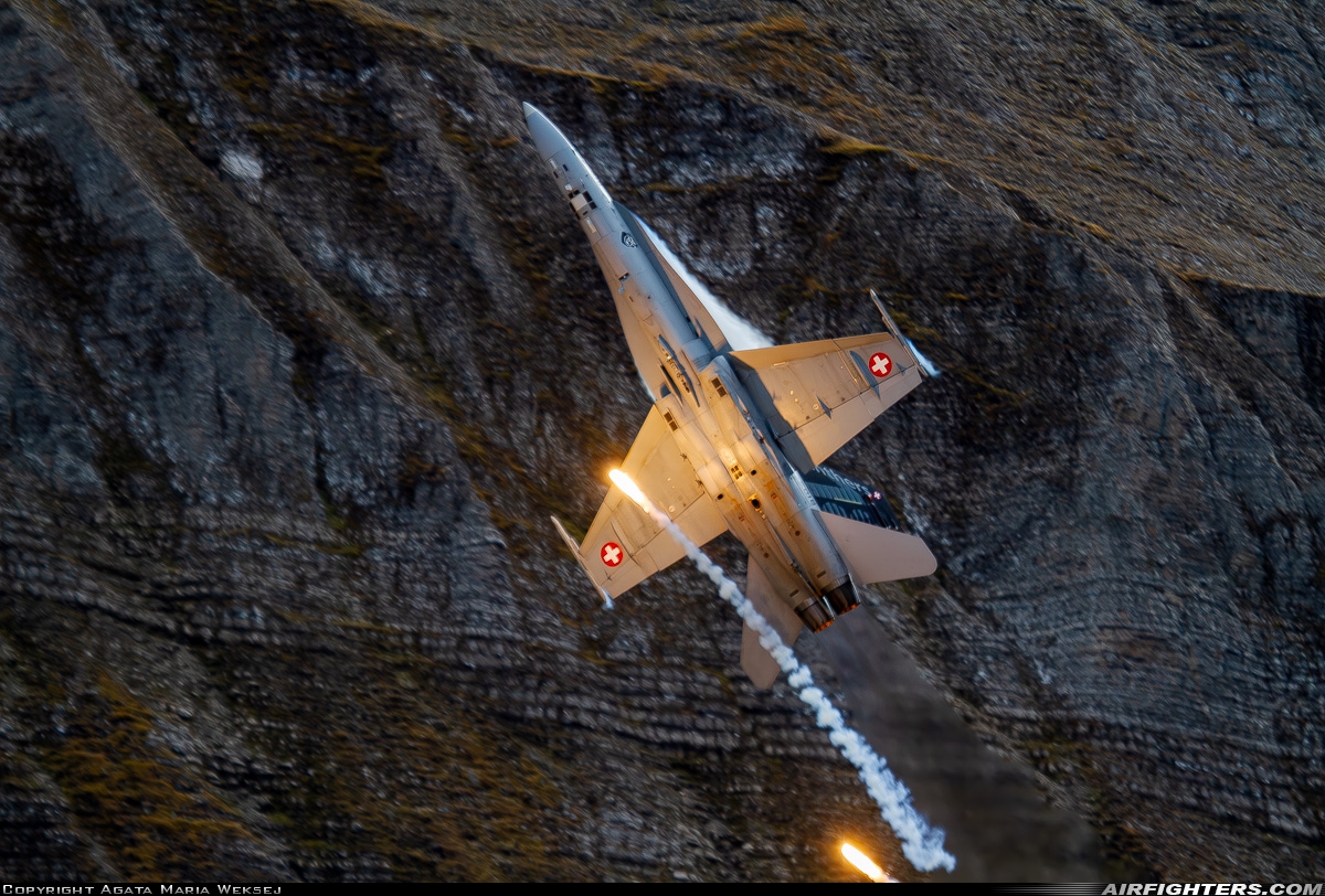 Switzerland - Air Force McDonnell Douglas F/A-18C Hornet J-5018 at Off-Airport - Axalp, Switzerland
