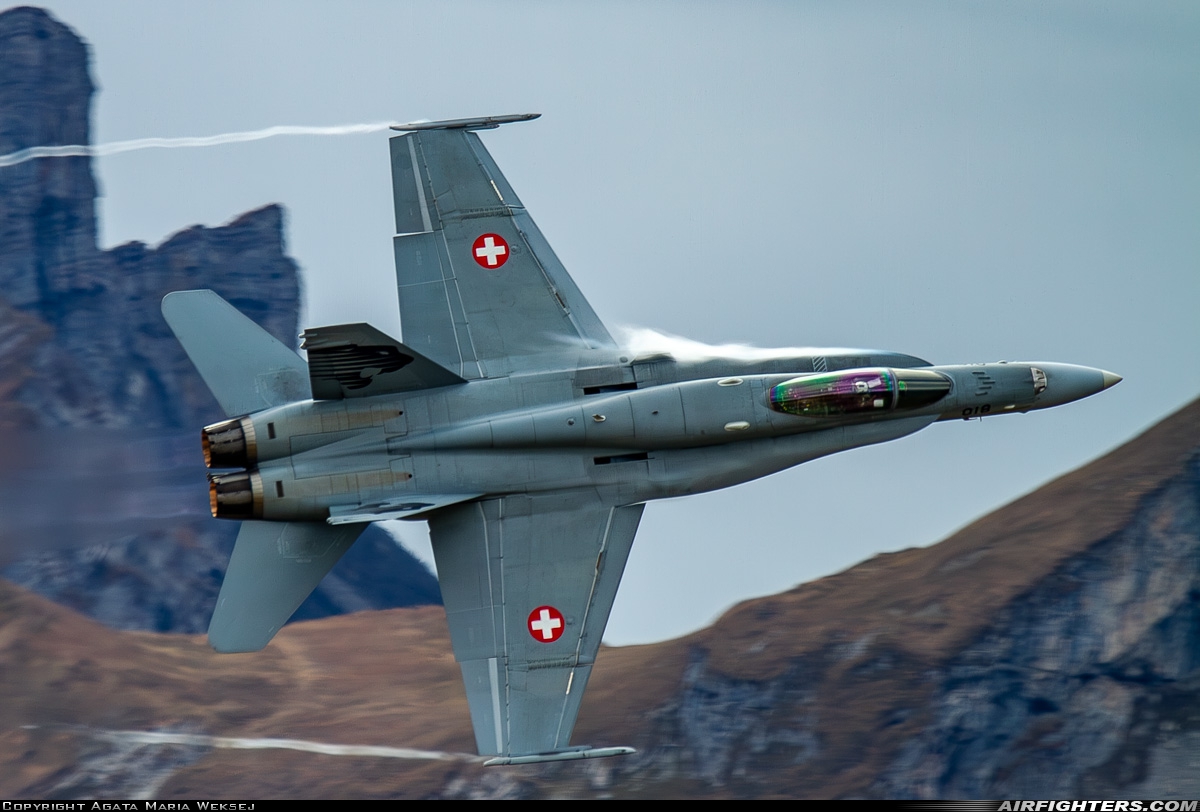 Switzerland - Air Force McDonnell Douglas F/A-18C Hornet J-5018 at Off-Airport - Axalp, Switzerland