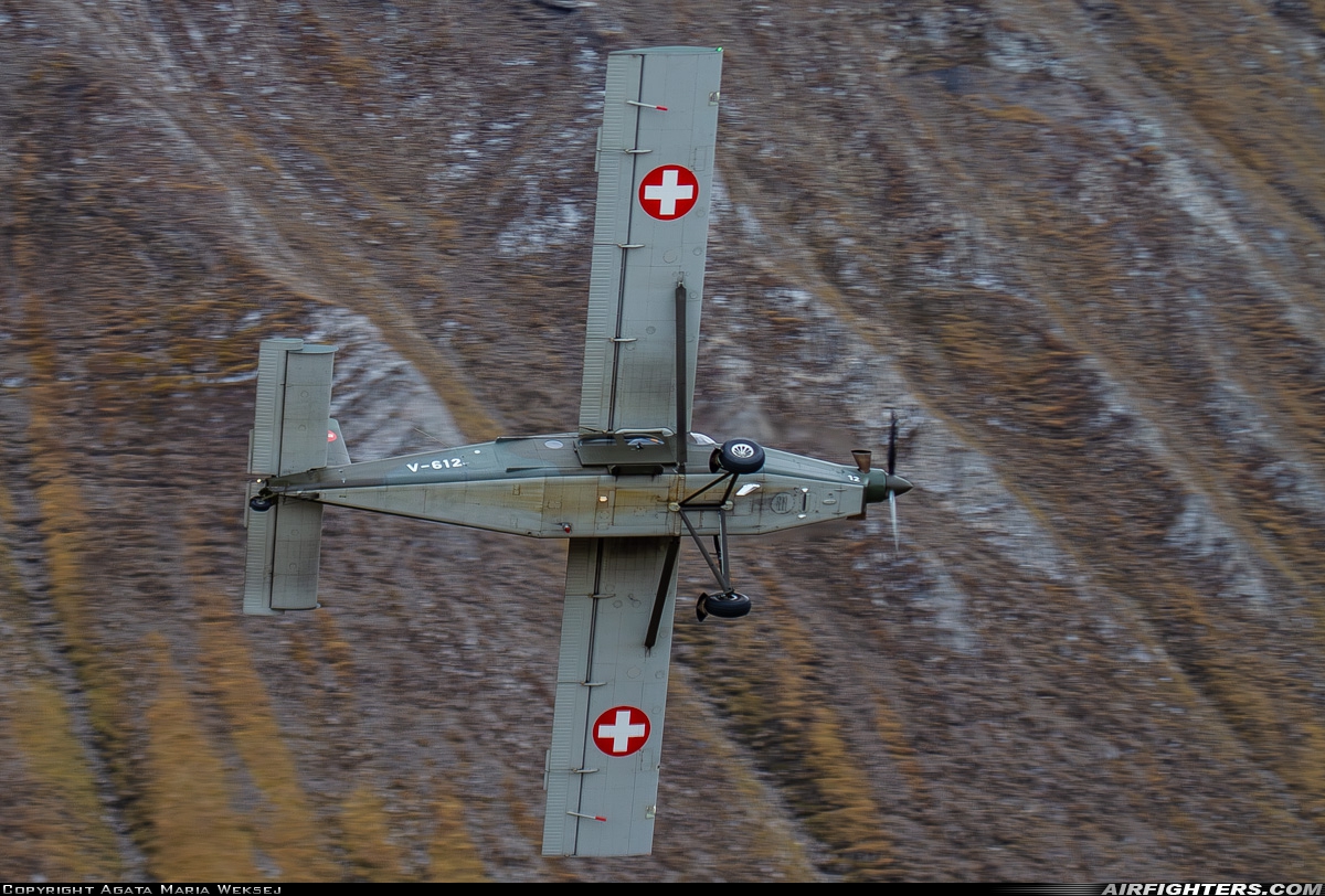Switzerland - Air Force Pilatus PC-6/B2-H2M-1 Turbo Porter V-612 at Off-Airport - Axalp, Switzerland