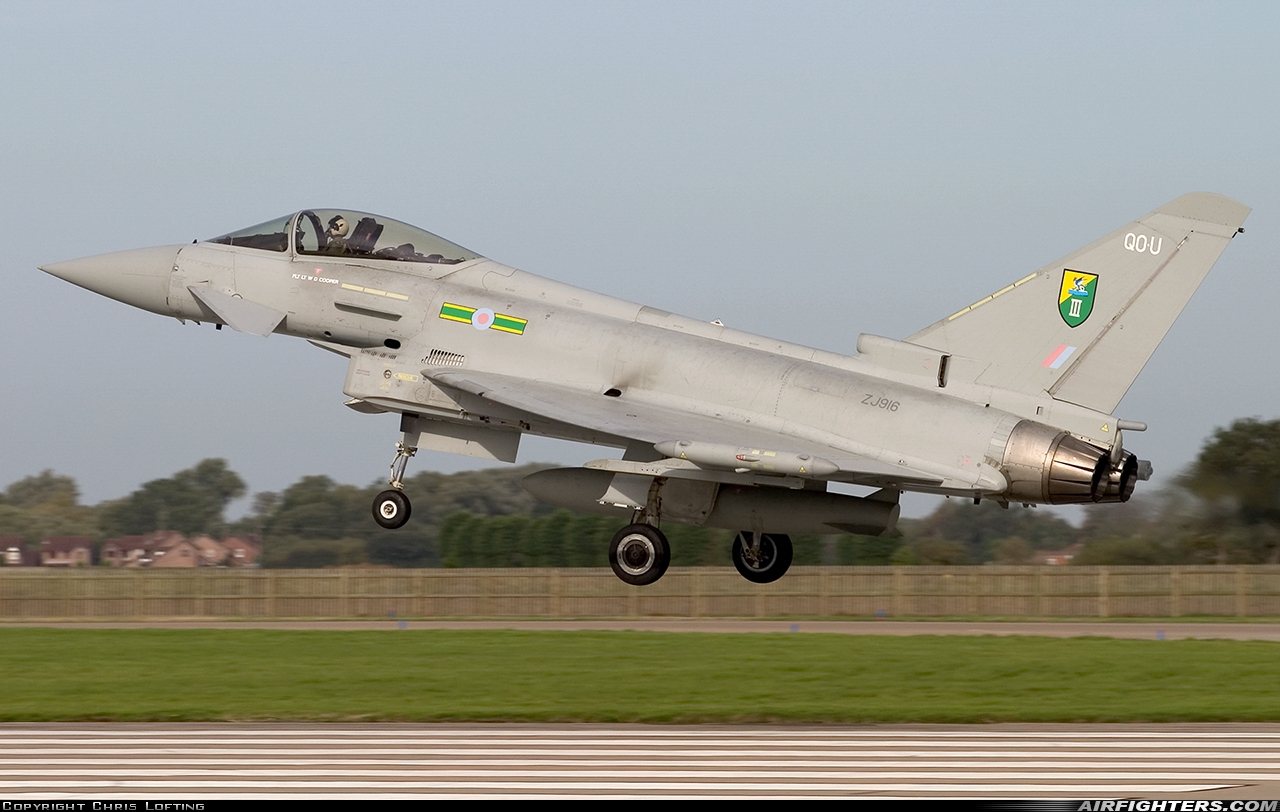 UK - Air Force Eurofighter Typhoon F2 ZJ916 at Coningsby (EGXC), UK