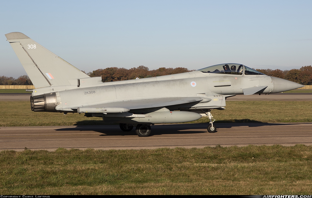 UK - Air Force Eurofighter Typhoon FGR4 ZK308 at Coningsby (EGXC), UK
