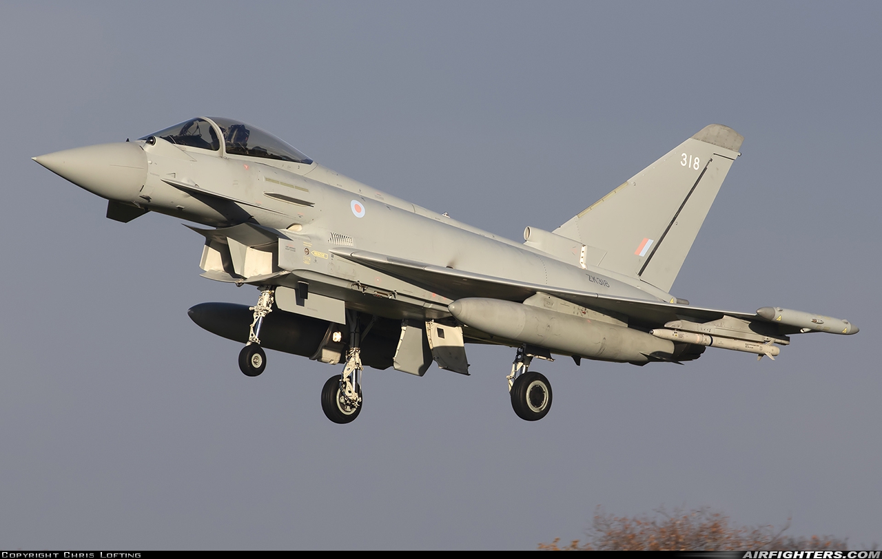UK - Air Force Eurofighter Typhoon FGR4 ZK318 at Coningsby (EGXC), UK