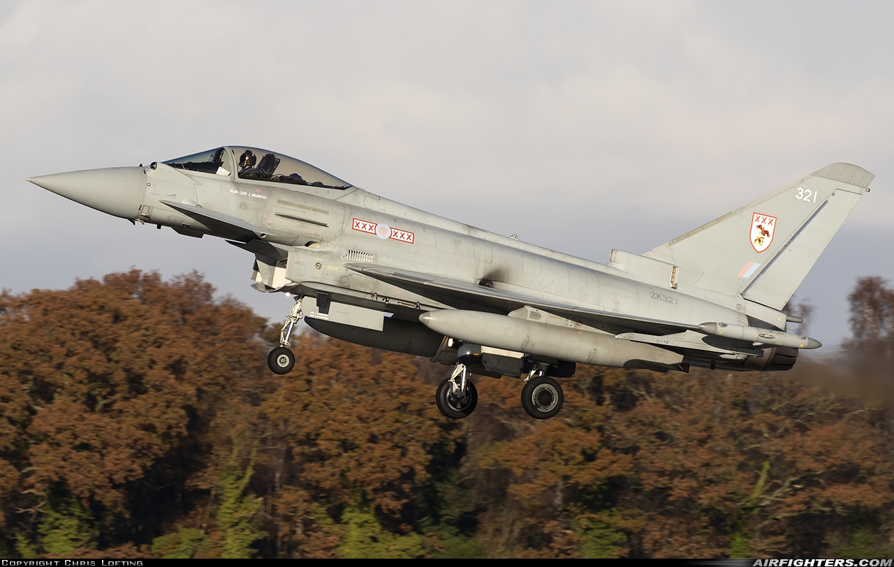 UK - Air Force Eurofighter Typhoon FGR4 ZK321 at Coningsby (EGXC), UK