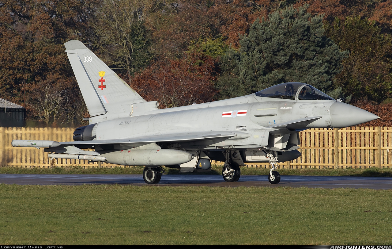 UK - Air Force Eurofighter Typhoon FGR4 ZK339 at Coningsby (EGXC), UK