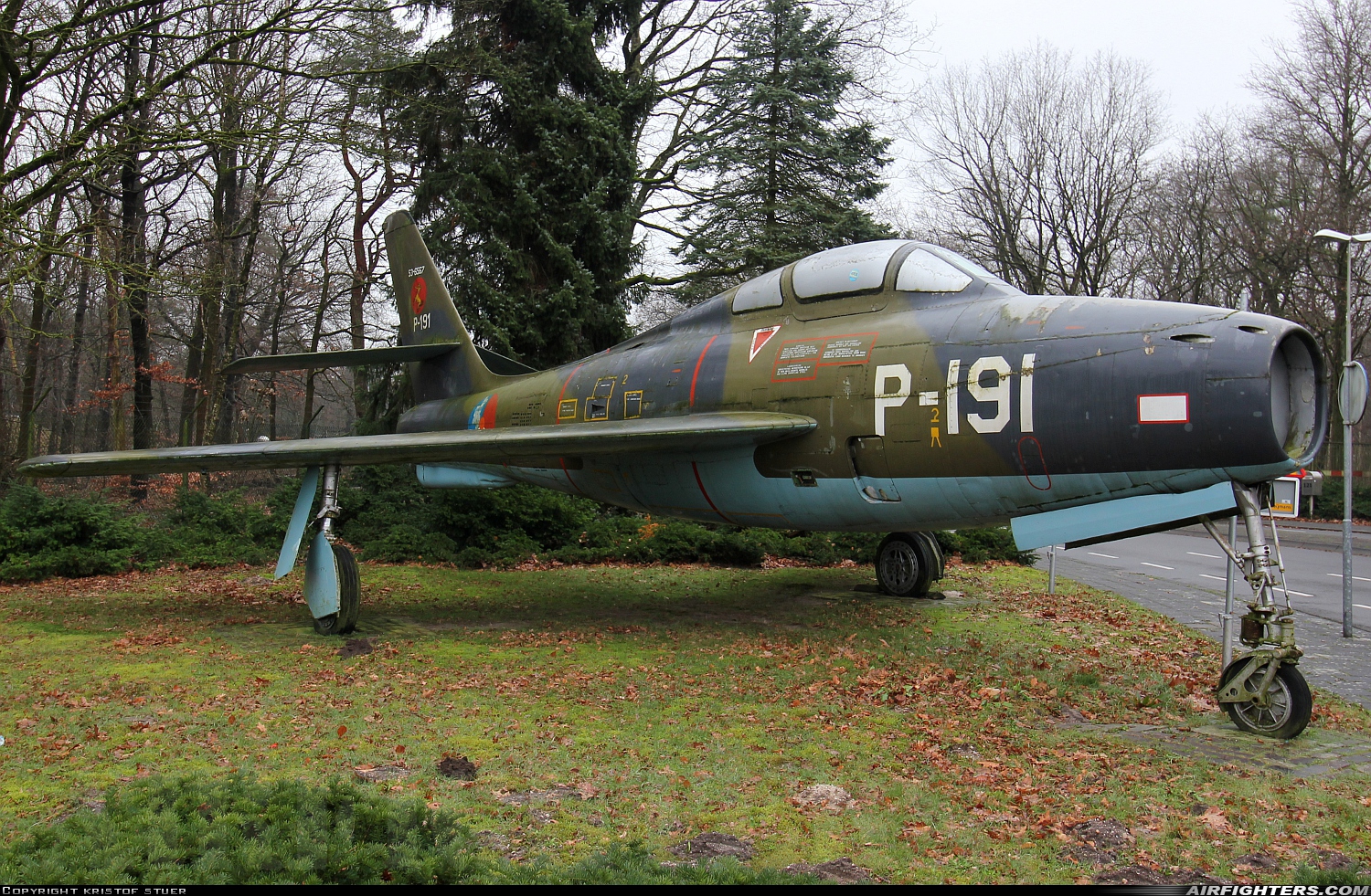 Netherlands - Air Force Republic F-84F Thunderstreak P-191 at Breda - Gilze-Rijen (GLZ / EHGR), Netherlands