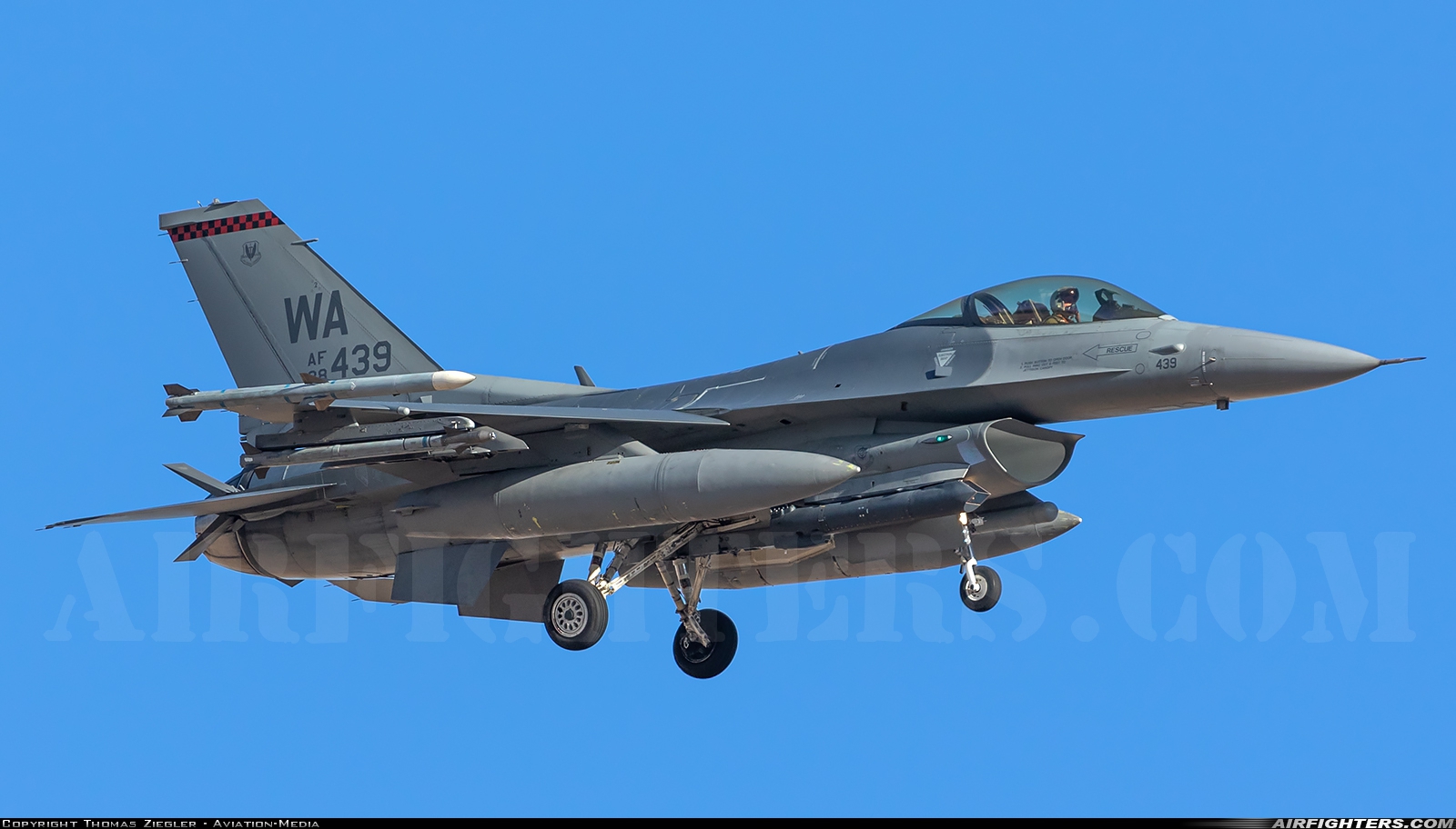 USA - Air Force General Dynamics F-16C Fighting Falcon 88-0439 at Las Vegas - Nellis AFB (LSV / KLSV), USA