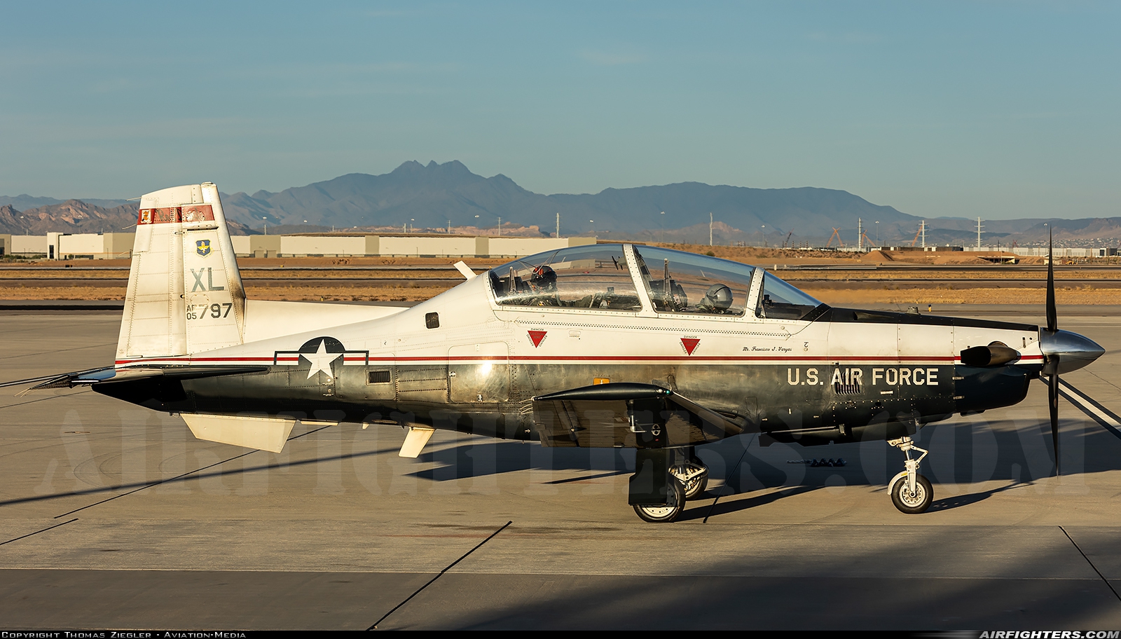 USA - Air Force Raytheon T-6A Texan II 05-3797 at Phoenix (Chandler) - Williams Gateway (AFB) (CHD / IWA / KIWA), USA