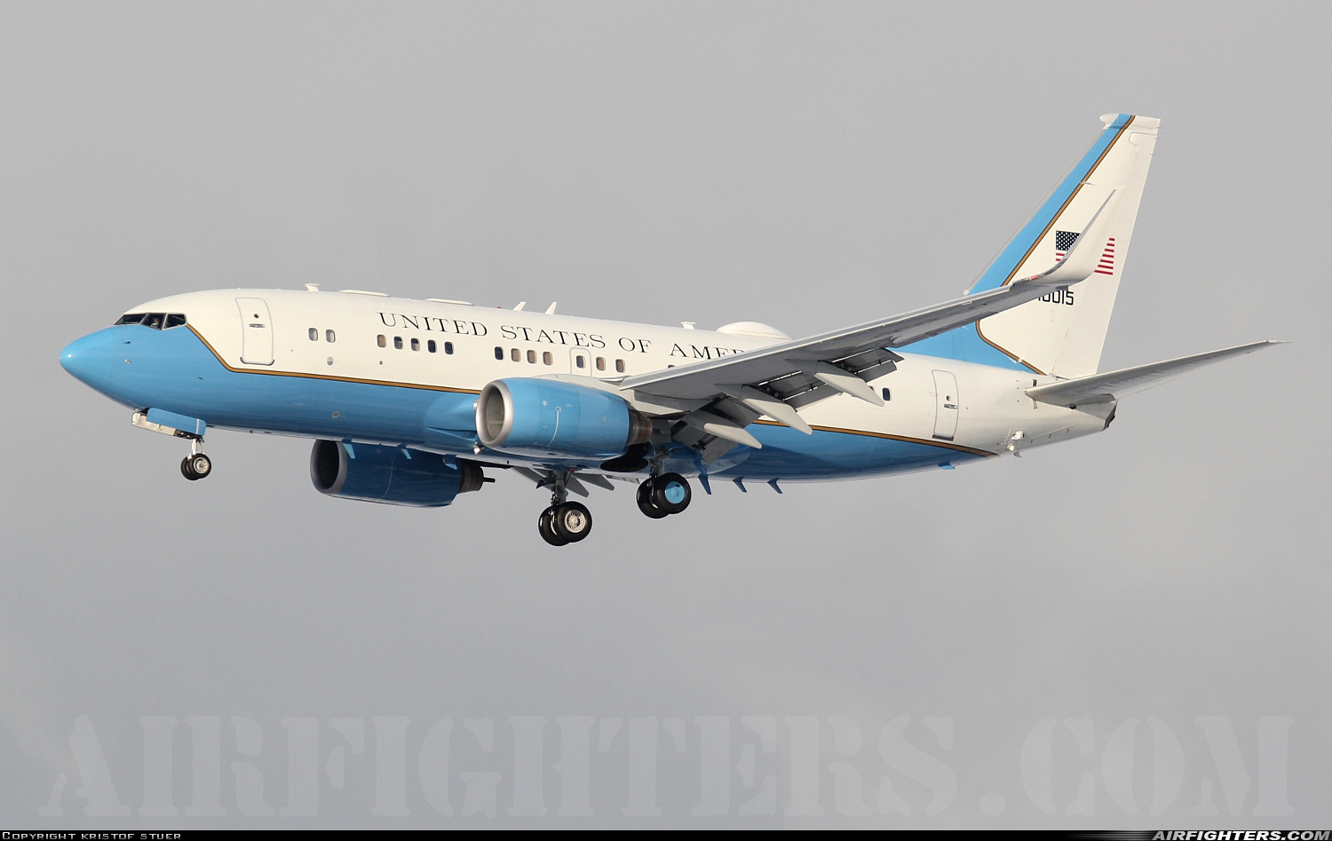 USA - Air Force Boeing C-40B (737-7CP BBJ) 01-0015 at Brussels - National (Zaventem) / Melsbroek (BRU / EBBR / EBMB), Belgium