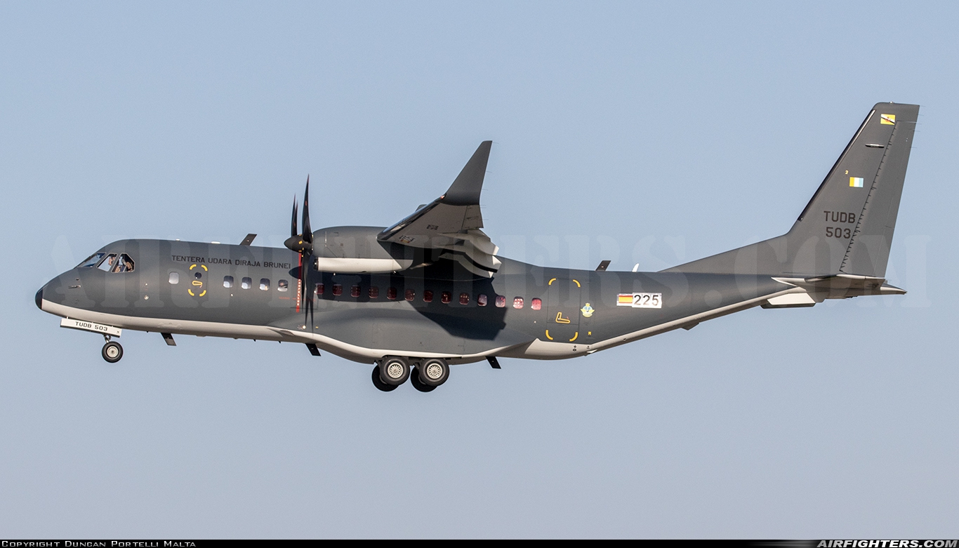 Brunei - Air Force CASA C-295W TUBD503 at Luqa - Malta International (MLA / LMML), Malta