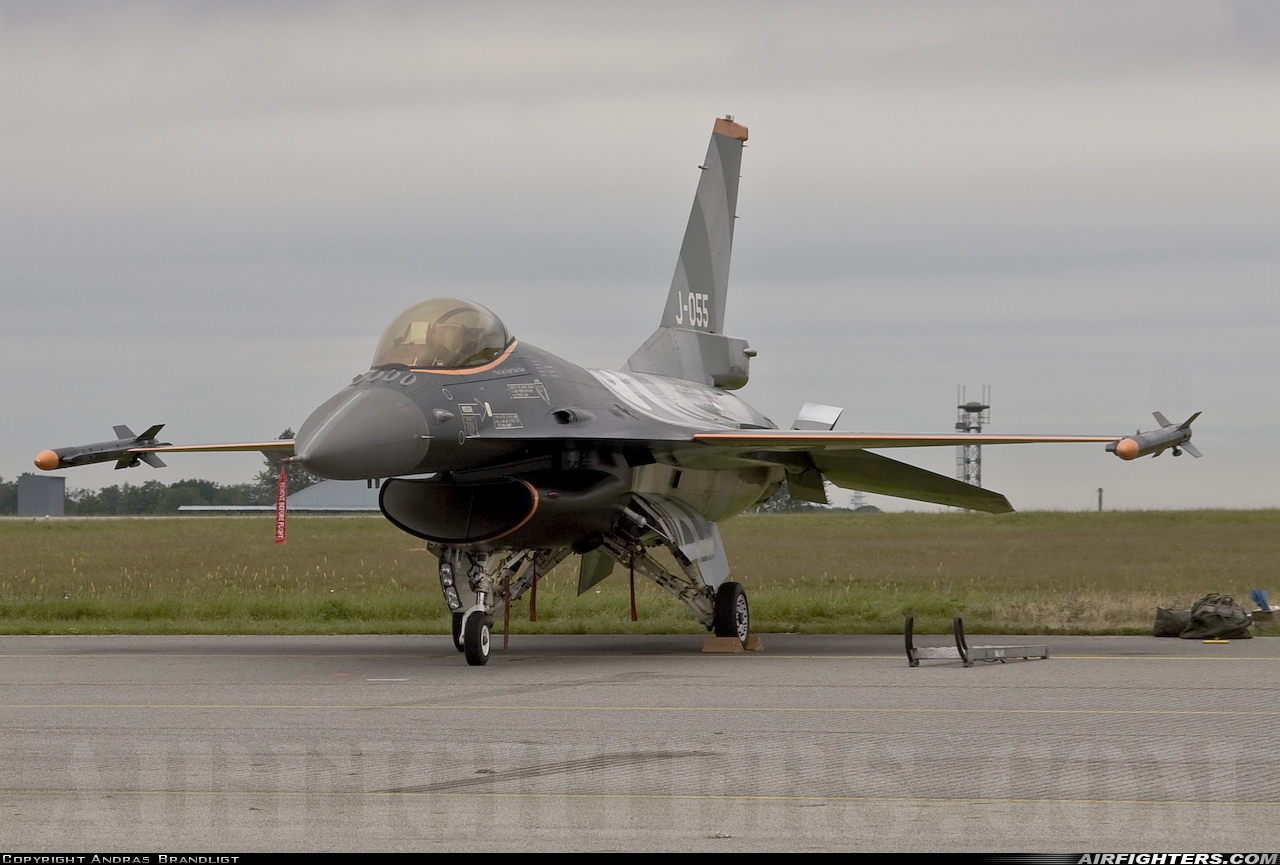 Netherlands - Air Force General Dynamics F-16AM Fighting Falcon J-055 at Evreux - Fauville (EVX / LFOE), France