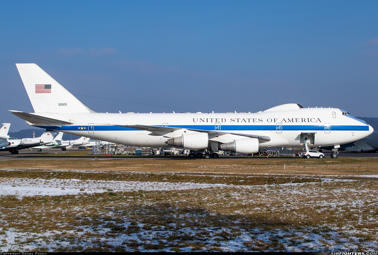 USA - Air Force Boeing E-4B (747-200B) 75-0125 at Zurich (- Kloten) (ZRH / LSZH), Switzerland
