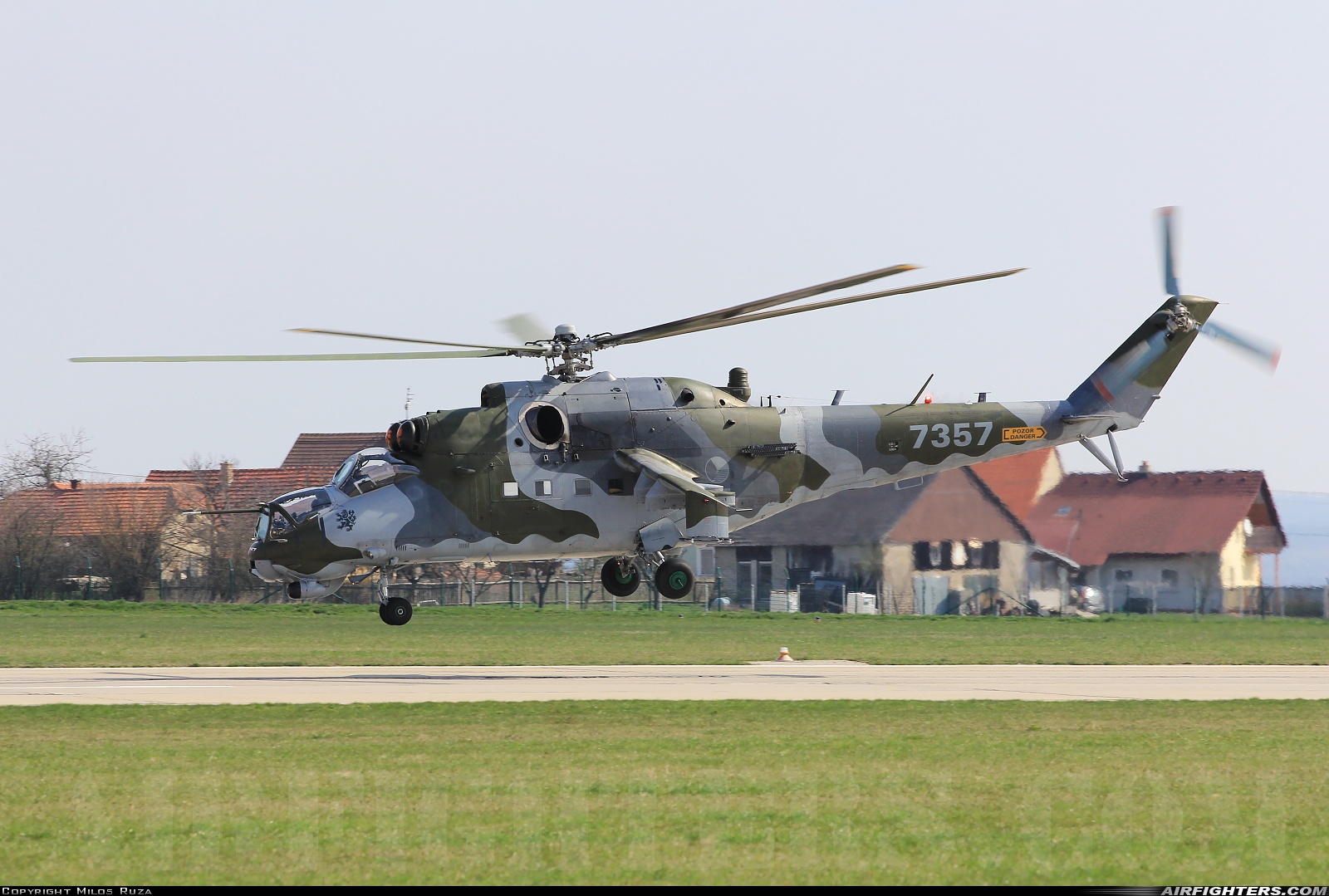 Czech Republic - Air Force Mil Mi-35 (Mi-24V) 7357 at Namest nad Oslavou (LKNA), Czech Republic