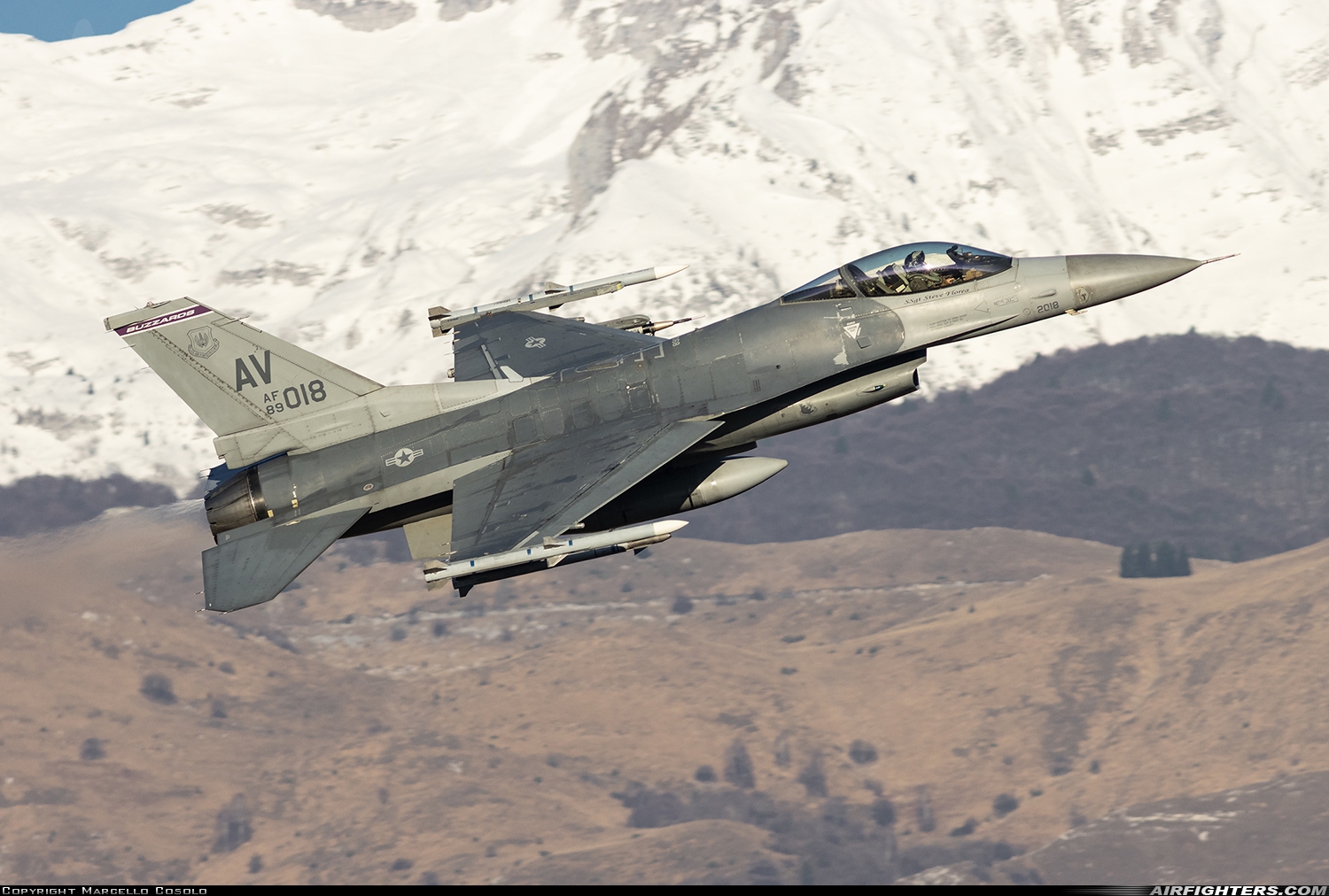 USA - Air Force General Dynamics F-16C Fighting Falcon 89-2018 at Aviano (- Pagliano e Gori) (AVB / LIPA), Italy