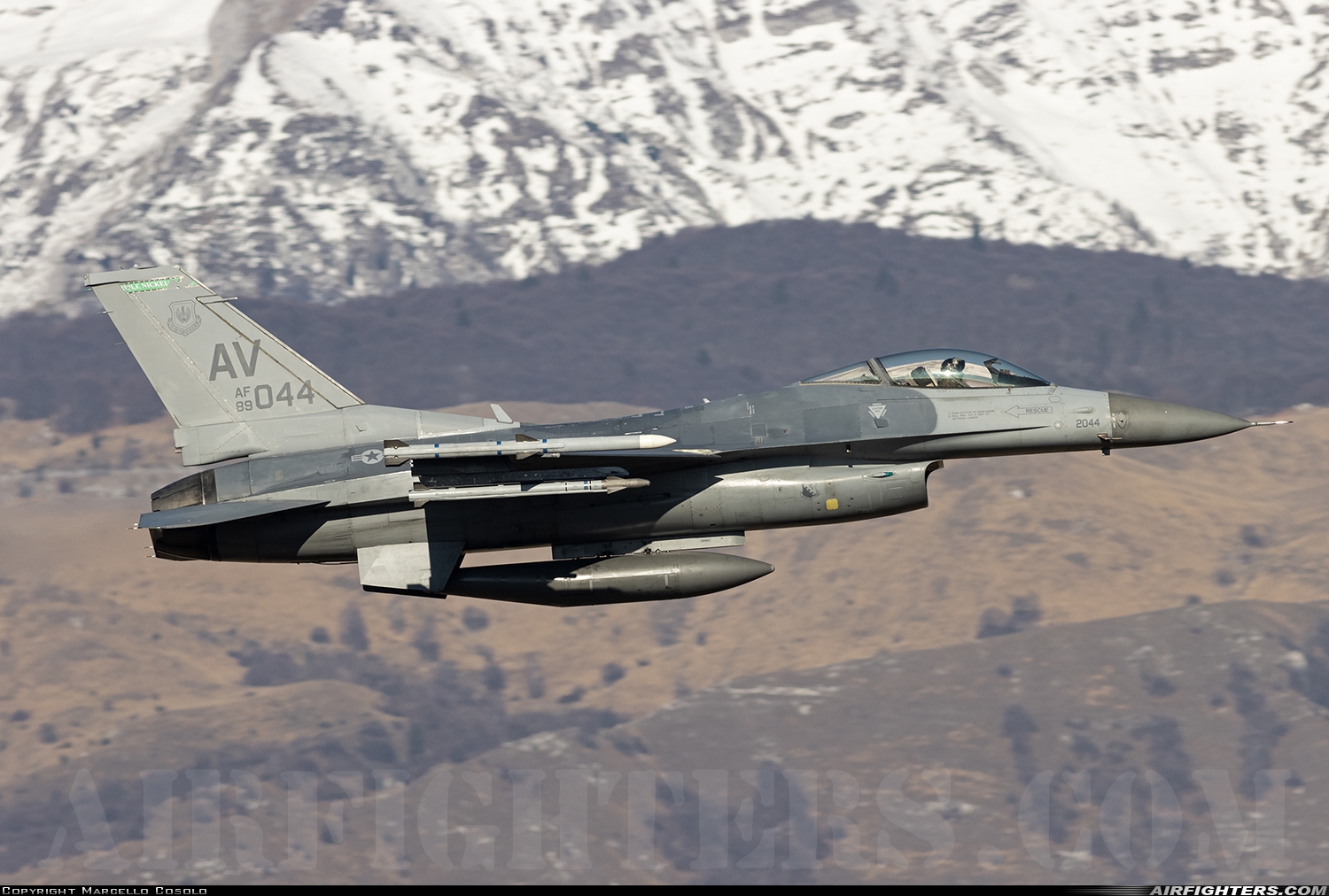 USA - Air Force General Dynamics F-16C Fighting Falcon 89-2044 at , 