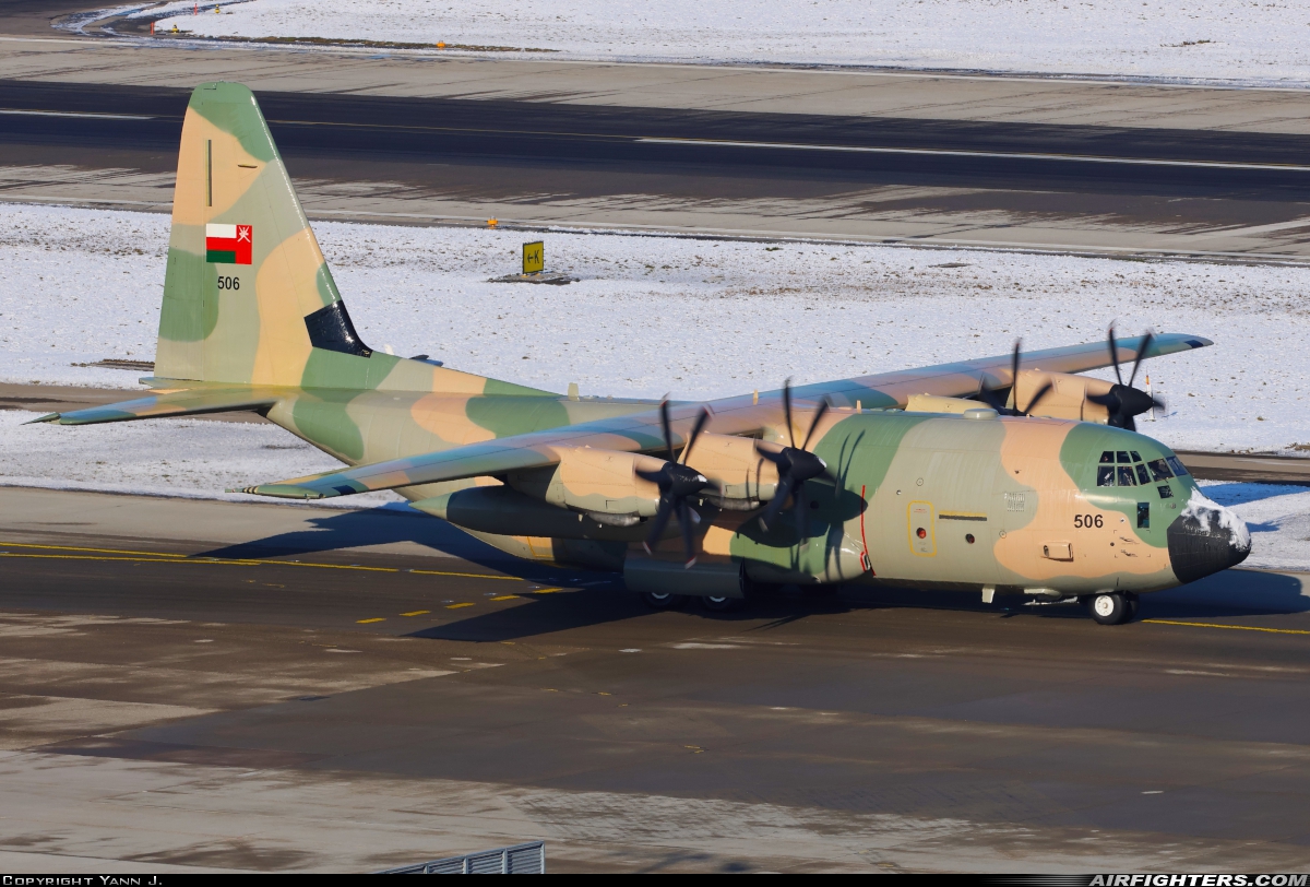 Oman - Air Force Lockheed Martin C-130J Hercules (L-382) 506 at Zurich (- Kloten) (ZRH / LSZH), Switzerland