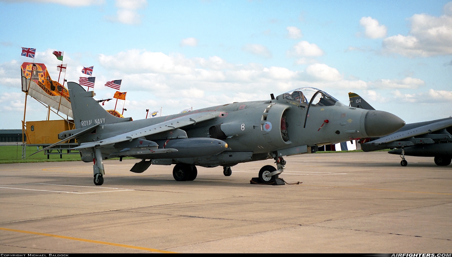 UK - Navy British Aerospace Sea Harrier FA.2 XZ494 at Yeovilton (YEO / EGDY), UK