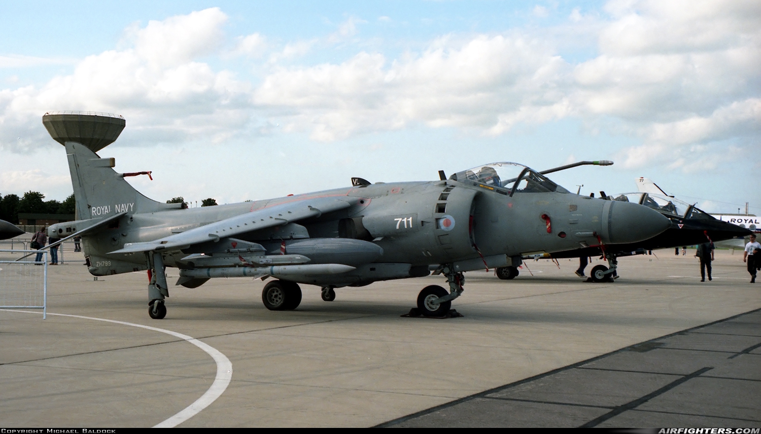 UK - Navy British Aerospace Sea Harrier FA.2 ZH799 at Yeovilton (YEO / EGDY), UK