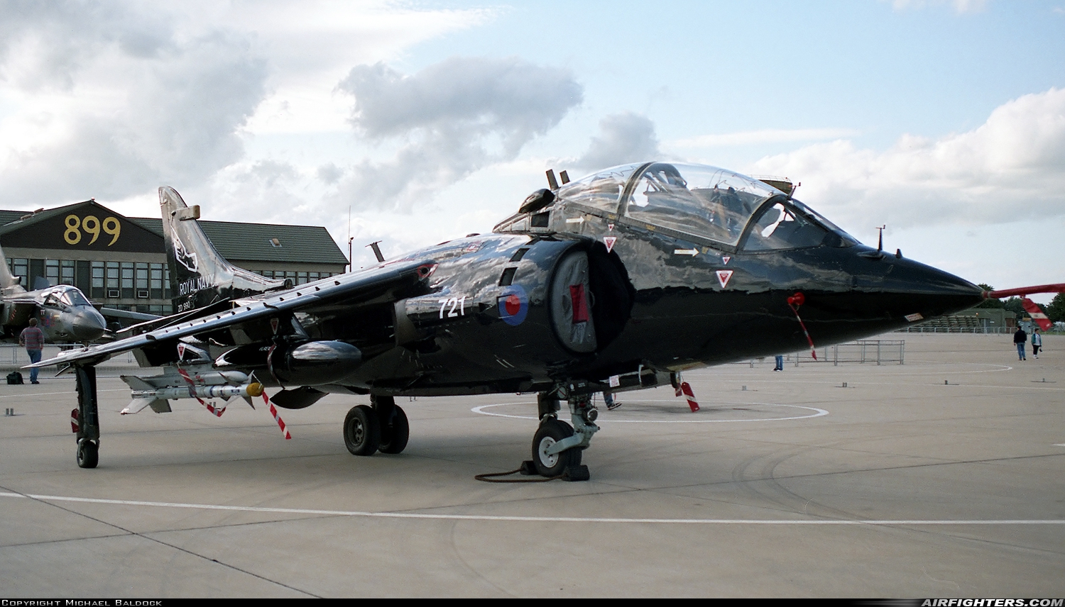 UK - Navy British Aerospace Harrier T.8 ZD990 at Yeovilton (YEO / EGDY), UK