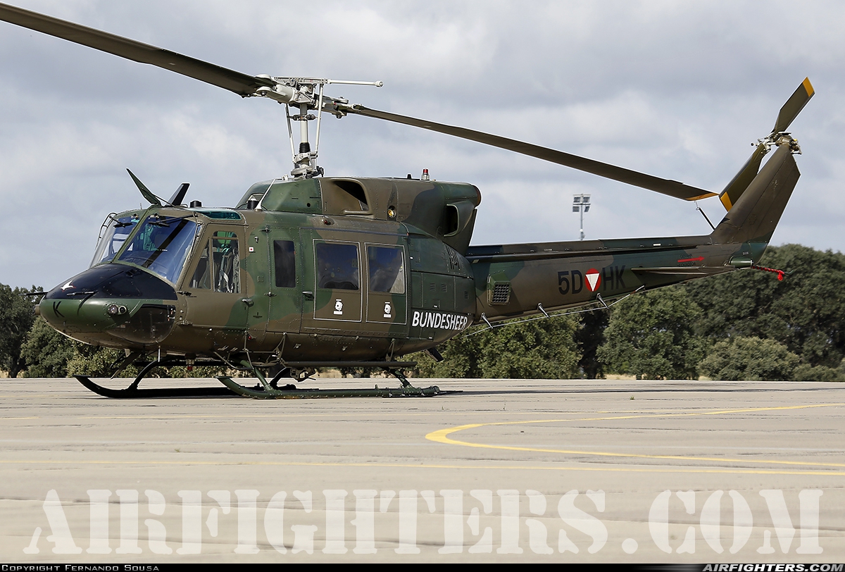 Austria - Air Force Agusta-Bell AB-212 5D-HK at Beja (BA11) (LPBJ), Portugal