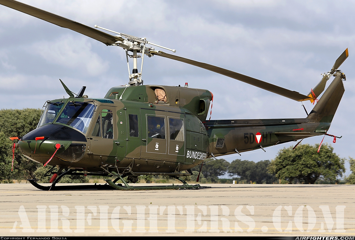 Austria - Air Force Agusta-Bell AB-212 5D-HT at Beja (BA11) (LPBJ), Portugal