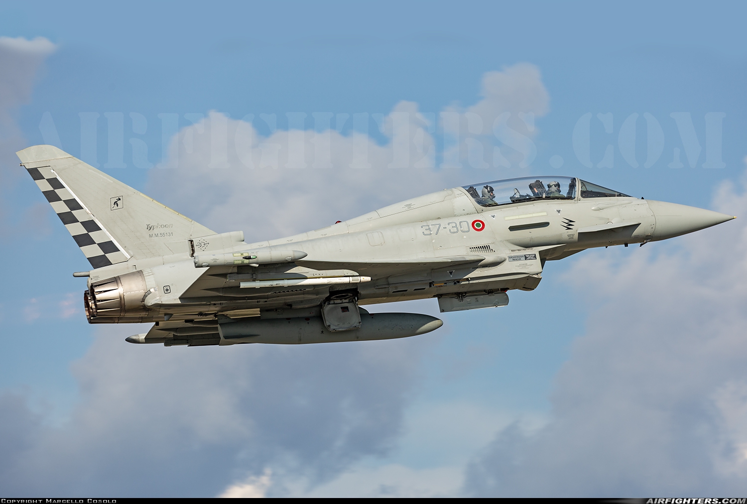 Italy - Air Force Eurofighter TF-2000A Typhoon (EF-2000T) MM55131 at Trapani - Birgi (TPS / LICT), Italy